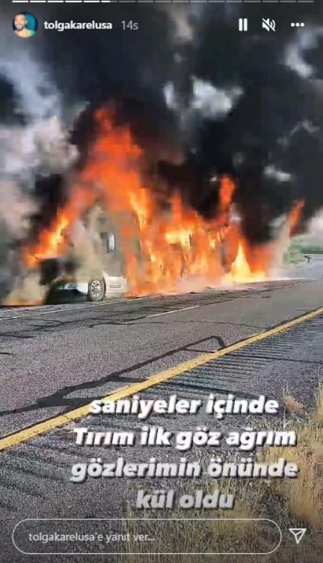 Tolga Karel'in tırı alev alev yandı yaşadıklarını böyle anlattı